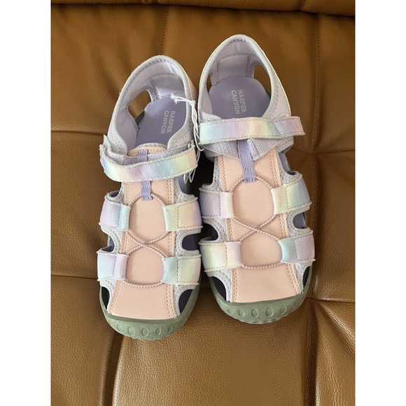 Harper Canyon Other - Harper Canyon Pink Pastel Tie Dye Parker Camp Shoes Girls 6 Sandals